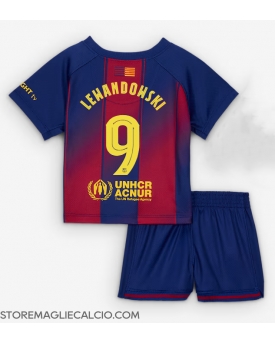Barcelona Robert Lewandowski #9 Maglia Gara Casa Repliche 2025-26 Bambino Maniche Corte